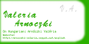 valeria arnoczki business card